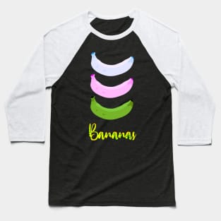 Color Bananas Design Baseball T-Shirt